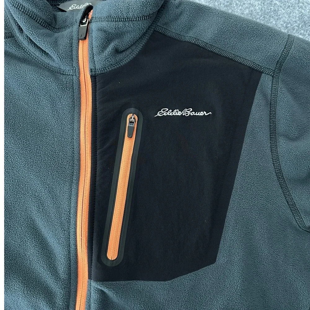 Eddie Bauer First Ascent Fleece Jacket S Gray Full Zip Gorpcore Hiking Outdoor - Picture 3 of 9